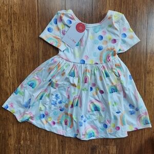 NWT Super Soft Mila & Rose 12-24m Rainbow Twirl Dress